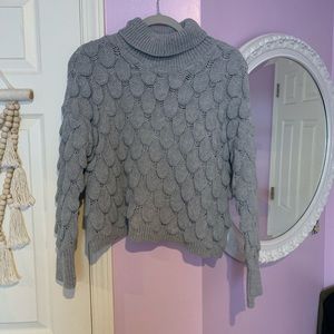 Never worn cropped gray sweater- size XL